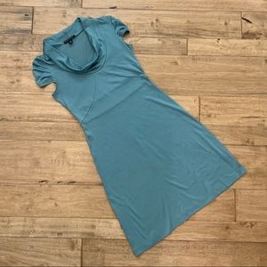 BR Slate Blue Cowl Neck Dress